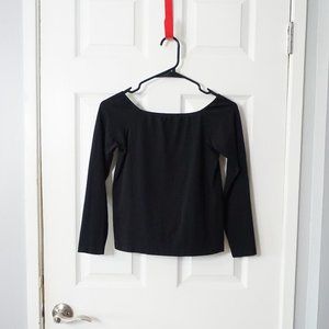 2/$20 - Venus Off-the-Shoulder Black Long Sleeve Top